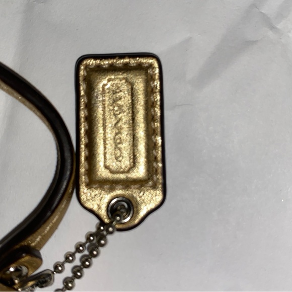 Coach Tan Clutch Signature Monogram Leather Trim - Picture 7 of 7